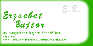 erzsebet bujtor business card